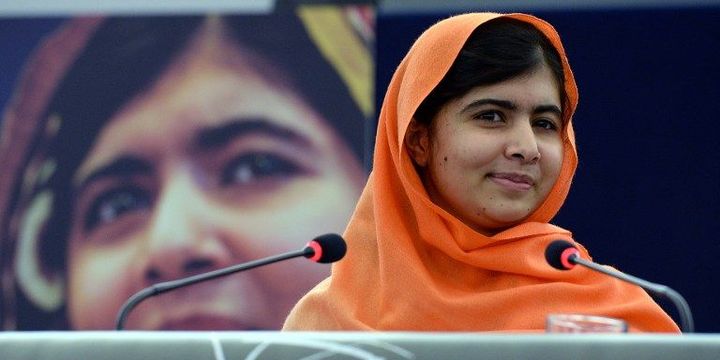 Malala Yousafzaï au Parlement européen de Strasbourg, le 20 novembre 2013. (PATRICK HERTZOG / AFP)