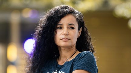 Lamya Essemlali, présidente de Sea Shepherd France, le 30 août 2022. (ALEXIS SCIARD / MAXPPP)