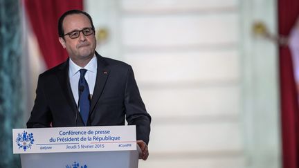 &nbsp; (Conférence de presse de François Hollande, le 5 fevrier 2015 © Maxppp)