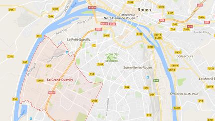 L'homme a tenté de s'immoler par le feu au lycée Val de Seine, à Grand-Quevilly, près de Rouen (Google Map)