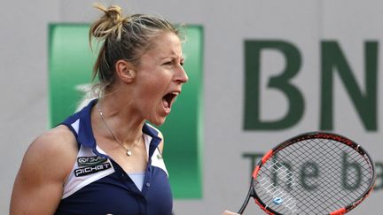 Pauline Parmentier avait la rage au 2e tour (KENZO TRIBOUILLARD / AFP)