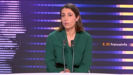 Sophie Binet, general secretary of the CGT, guest of franceinfo, December 11, 2023. (FRANCEINFO / RADIOFRANCE)