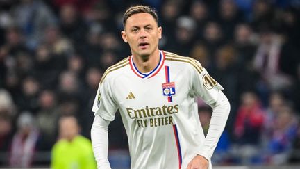 Olympique Lyonnais midfielder Nemanja Matic during the Ligue 1 match between OL and OM on February 4, 2024, at Groupama Stadium in Décines-Charpieu. (MATTHIEU MIRVILLE / AFP)