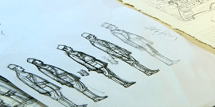 Retravailler ses personnages, encore et toujours. Croquis de Philippe Tarral
 (France 3 / Culturebox )