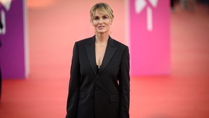 L'actrice et réalisatrice Judith Godrèche, au Festival du cinéma américain de Deauville, le 2 septembre 2023. (LOIC VENANCE / AFP)