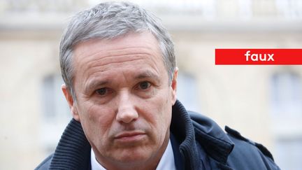 Nicolas Dupont-Aignan assure qu'aucune autre démocratie au monde ne voit un ancien dirigeant se représenter après une défaite électorale (MAXPPP)