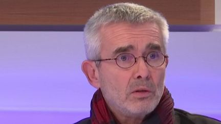 Yves Veyrier, secrétaire général de Force Ouvrière sur franceinfo mercredi 20 février.&nbsp; (FRANCEINFO / RADIOFRANCE)