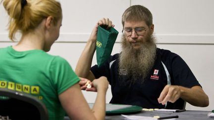  (Nigel Richards, triple champion du monde de Scrabble anglophone avait tenté de remporter un quatrième titre en novembre 2014 à Londres. © Heathcliff O'Malley/REX/REX/SIPA)