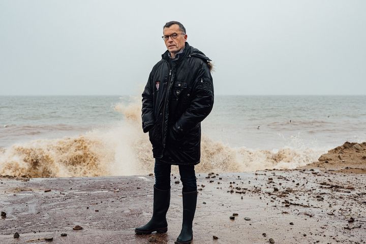 Luc Catherine, le propriétaire de l'un des campings de Gouville-sur-Mer (Manche), le 11 mars 2020. (PIERRE MOREL / FRANCEINFO)