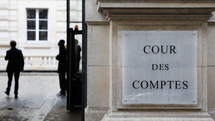 L'entrée de la Cour des comptes, le 22 janvier 2018 à Paris.&nbsp; (LUDOVIC MARIN / AFP)