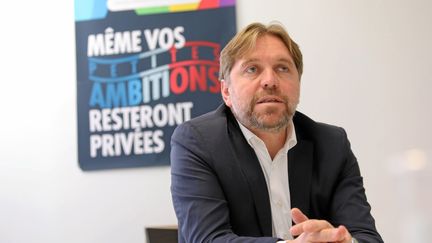 Eric Léandri, l'ancien&nbsp;PDG de Qwant à Nice, le 9 octobre 2019. (ERIC OTTINO / MAXPPP)