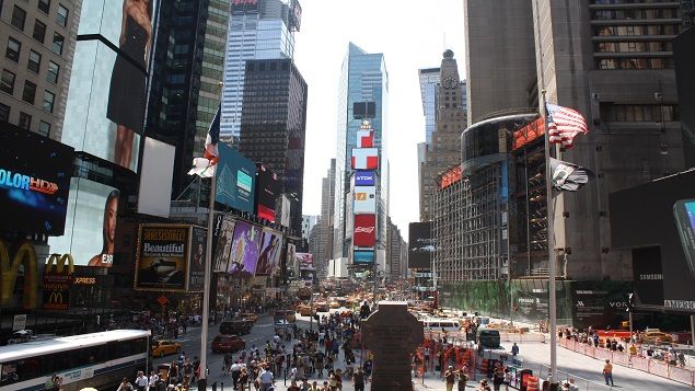 &nbsp; (Times Square, volcan en éruption permanente © Photo : Emmanuel Langlois)