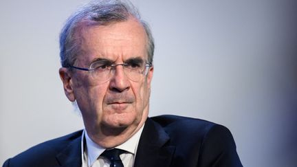 François Villeroy de Galhau, gouverneur de la Banque de France, le 23 mai 2022 à Davos (Suisse). (FABRICE COFFRINI / AFP)