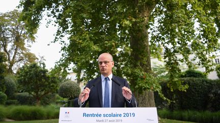 Jean-Michel Blanquer à Paris, le 27 août 2019.&nbsp; (CHRISTOPHE ARCHAMBAULT / AFP)