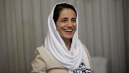 Nasrin Sotoudeh à son domicile à Téhéran (Iran), le 18 septembre 2013. (BEHROUZ MEHRI / AFP)