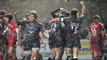 La joie des Montpellierains face aux Toulonnais