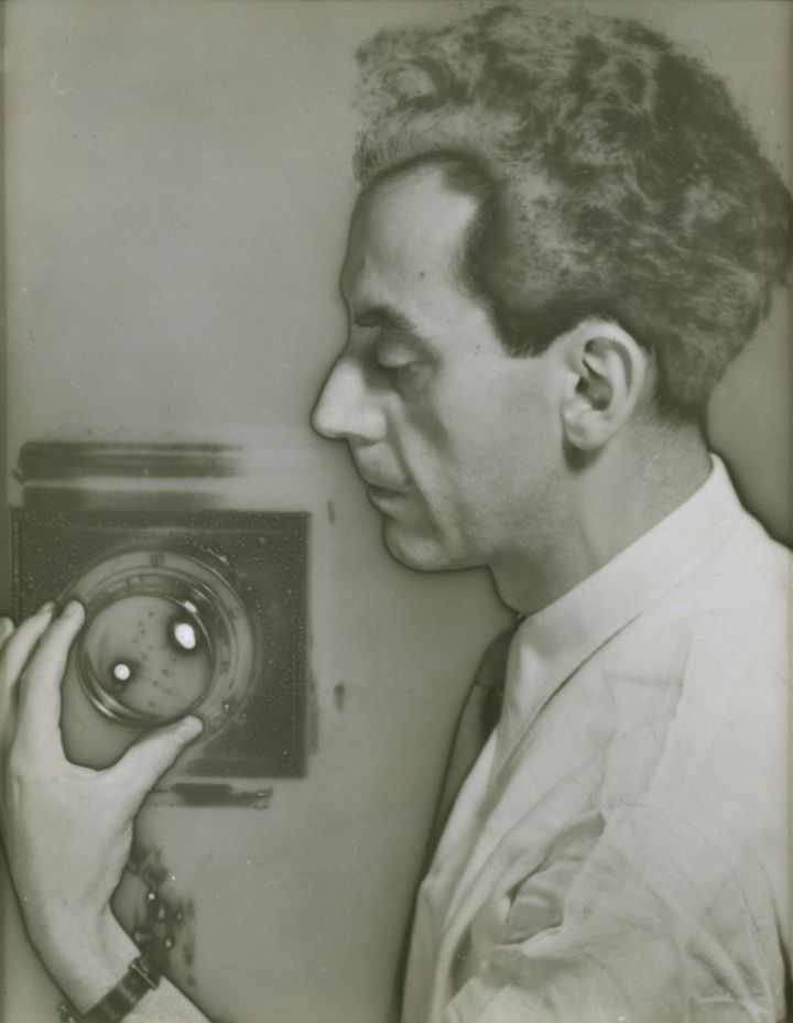 Man Ray Self-Portrait with Camera, 1932 by Man Ray The Jewish Museum, New York, Purchase: Photography Acquisitions Committee Fund, Horace W. Goldsmith Fund, and Judith and Jack Stern Gift, 2004-16.
 (Photo by Richard Goodbody, Inc © 2008 Man Ray Trust / Artists Rights Society (ARS), NY / ADAGP, Paris 2012 © Photo The Jewish Museum)