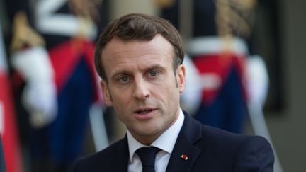 Emmanuel Macron le 6 mai 2019 au Palais de l'Élysée, à Paris (YANN BOHAC/SIPA)