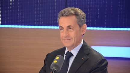 Nicolas Sarkozy, ancien président de la République, invité de&nbsp;franceinfo, le 2 novembre 2016. (JEAN-CHRISTOPHE BOURDILLAT / FRANCE INFO)