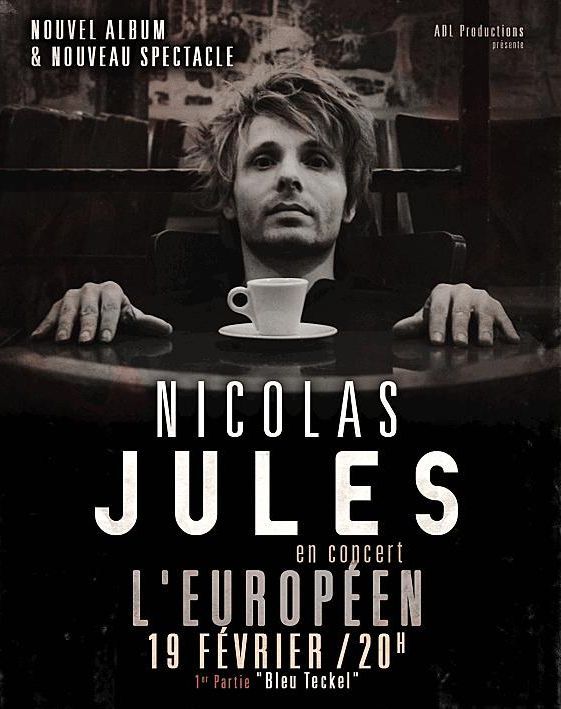 L'affiche du concert de Nicolas Jules
 (ADL productions)