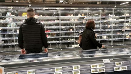 A fresh section of a supermarket in Valence (Drôme), January 29, 2024. (NICOLAS GUYONNET / HANS LUCAS / AFP)