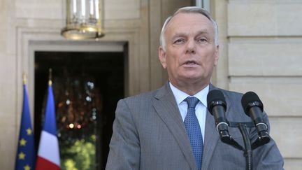 Le Premier ministre Jean-Marc Ayrault lors d'une conf&eacute;rence de presse &agrave; Matignon, &agrave; Paris, le 2 septembre 2013.&nbsp; (JACQUES DEMARTHON / AFP)