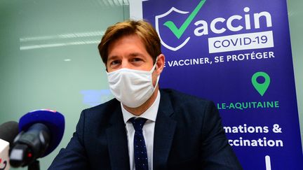 Benoît Elleboode, le directeur général de l'Agence régionale de santé de Nouvelle-Aquitaine, en avril 2021. (MEHDI FEDOUACH / AFP)