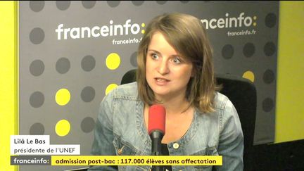 Lilâ Le Bas, présidente de l'UNEF. (RADIO FRANCE / FRANCEINFO)