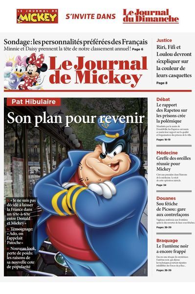 Pour f&ecirc;ter ses 80 ans, en septembre 2014, "Le Journal de Mickey" parodie des titres de presse fran&ccedil;ais.&nbsp; (DR / LE JOURNAL DE MICKEY )