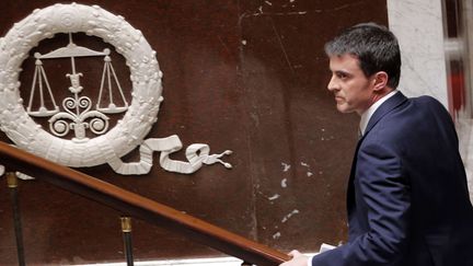 La&nbsp;d&eacute;claration de politique g&eacute;n&eacute;rale du nouveau Premier ministre Manuel Valls, &agrave; l'Assembl&eacute;e nationale, le 8 avril 2014, &agrave; Paris. (CHRISTOPHE ENA / AP / SIPA)