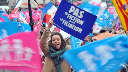 Manifestation contre la loi Taubira, en avril 2013 (PIERRE ANDRIEU / AFP)