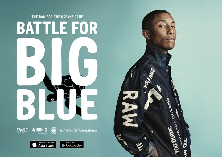 G-Star Raw lance la 3e collection de sa ligne "Raw for the oceans" créée à partir de plastique venant des océans dont Pharell Williams est le concepteur
 (G-star)