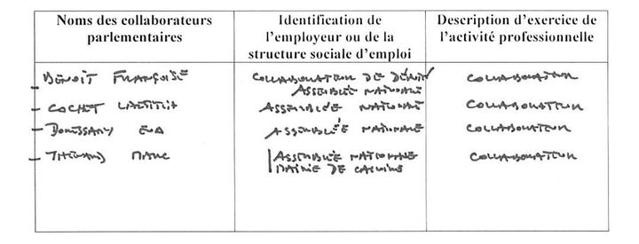 Capture d'écran de la déclaration d'intérêts de Philippe Cochet. (HAUTE AUTORITE POUR LA TRANSPARENCE DE LA VIE PUBLIQUE)