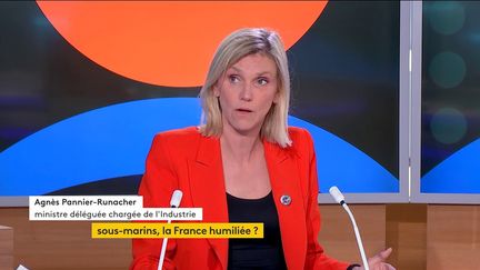 La ministre déléguée chargée de&nbsp;l'Industrie, Agnès Pannier-Runacher, le 16 septembre 2021, sur franceinfo. (FRANCEINFO)