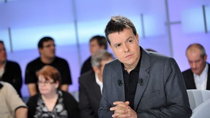 Nicolas Demorand ici sur France 5 (C politique) (AFP/IGUEL MEDINA)