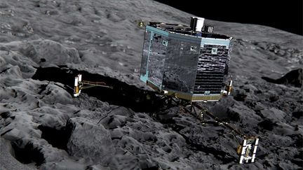 &nbsp; (Philae a découvert des molécules organiques sur la comète Tchouri © SIPA | ESA/AP/SIPA)