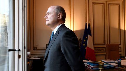 Bruno Le Roux au ministère de l'Intérieur, à Paris, le 21 mars 2017. (BERTRAND GUAY / AFP)