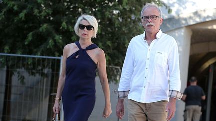 Les parents d'Alexia Daval, Isabelle et Jean-Pierre Fouillot, le 4 juillet 2018 à Besançon (Doubs). (MAXPPP)