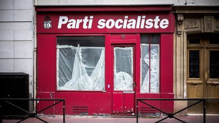 Un local du Parti socialiste à Levallois-Perret (Hauts-de-Seine), en mai 2021. (ARTHUR NICHOLAS ORCHARD / HANS LUCAS / AFP)