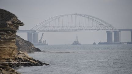 L'arraisonnement a eu lieu dans le détroit de Kertch, entre la mer Noire et la mer d'Azov. (ALEXEY MALGAVKO / SPUTNIK / AFP)