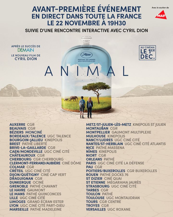 Animal en avant-première dans toute la France. (reseaux_avp_22nov_v4)