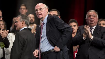 Patrick Stefanini, entre Gérard Larcher à droite et Bernard Accoyer à gauche, a dirigé la campagne de françois Fillon pour la primaire de la droite (VINCENT ISORE / MAXPPP)