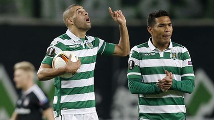 Les joueurs du Sporting Islam Slimani et Teofilo Gutierrez