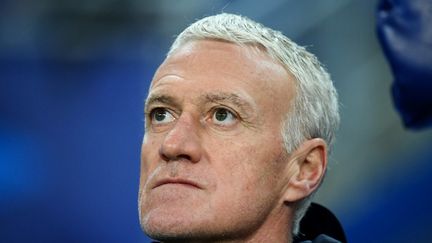 Didier Deschamps lors d'un match qualificatif à l'Euro 2021 face à la Moldavie, le 14 novembre 2019 au stade de France.&nbsp; (FRANCK FIFE / AFP)