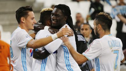 La joie de Thauvin, Njie, Cabella et de leur capitaine Gomis (SPEICH FREDERIC / MAXPPP)