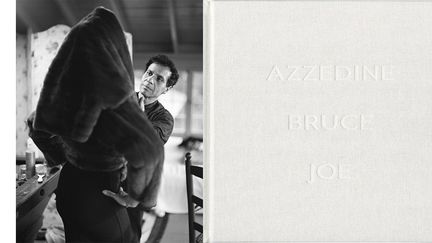 En novembre 2017 disparaissait le couturier franco-tunisien. Un an plus tard, une librairie s’est installée dans sa maison parisienne. L’occasion d’y trouver des livres rares et certainement cet ouvrage, conçu par Azzedine Alaïa et qui lui tenait à cœur. Il raconte l’histoire du temps et de l’amitié entre trois hommes qui s’estimaient. L’amitié entre Azzedine Alaïa, Bruce Weber et Joe McKenna remonte au début des années 80 ; il en est de même des anecdotes et photographies qui se trouvent dans ce livre. Cette collection d’images constitue un hommage à Azzedine Alaïa fait par ces amis, dont il était très proche. Ils ont travaillé ensemble sur des projets à travers le monde entier, dans les coulisses des défilés à Paris, autour de la table de la cuisine de la maison Alaïa ou sur une plage en Californie. Les liens d’amitié et d’admirations mutuelles entre ces trois hommes se sont approfondis au fil des années. Certaines de ces images apparaissaient déjà dans l’ouvrage édité par Steidl en 1998, d’autres sont apparues dans des publications ultérieures ; certaines enfin, découvertes récemment, sont restées à ce jour inédites. C'est une facette de la vie d'Alaïa inédite. 
Azzedine, Bruce, Joe. Vêtements Azzedine Alaïa. Photographies Bruce Weber. Réalisation Joe McKenna. Édité par l’Association Azzedine Alaïa. Edition Association Azzedine Alaïa. 50 euros. 
 (Courtesy of Association Azzedine Alaïa @Bruce Weber )