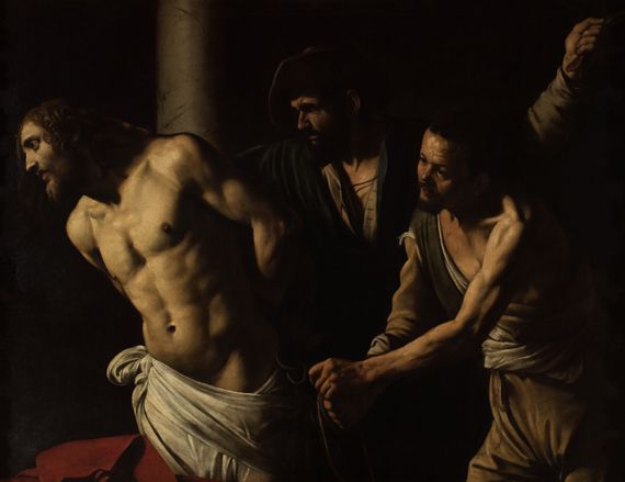 "La Flagellation du Christ", Michelangelo Merisi dit Le Caravage.&nbsp;Vers 1606-1607, 1,34 x 1,75 m, mus&eacute;e des Beaux-Arts de Rouen. (MUSÉES DE LA VILLE DE ROUEN)