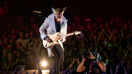 Matthieu Chedid, alias M, lors du festival des Francofolies à La Rochelle, en 2019.&nbsp; (XAVIER LEOTY / AFP)