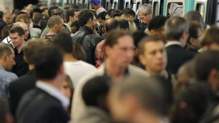 Gare Saint-Lazare à Paris le 23 septembre, jour de grève dans les transports contre la réforme des retraites (AFP PHOTO / PATRICK KOVARIK)