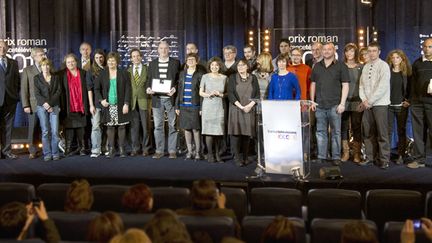 La remise du Prix Roman France Télévisions 2012 à Antoine Choplin
 (Vincent Pancol / FTV)